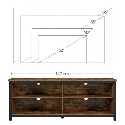 Red Living TV-Lowboard Leesville - Braun / Schwarz -Wohnzimmermöbel boutique en ligne 1000355237 220601 501 SKETCH DETAILS P000000001000355237 sketch