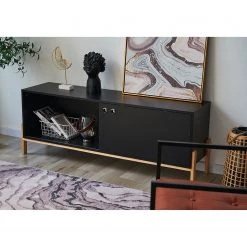 Norrwood TV-Lowboard Caborn II - Schwarz / Pinie -Wohnzimmermöbel boutique en ligne 1000355281 220603 021 MOOD DETAILS P000000001000355281 mood