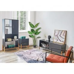 Norrwood TV-Lowboard Caborn II - Schwarz / Pinie -Wohnzimmermöbel boutique en ligne 1000355281 220603 022 MOOD DETAILS P000000001000355281 mood