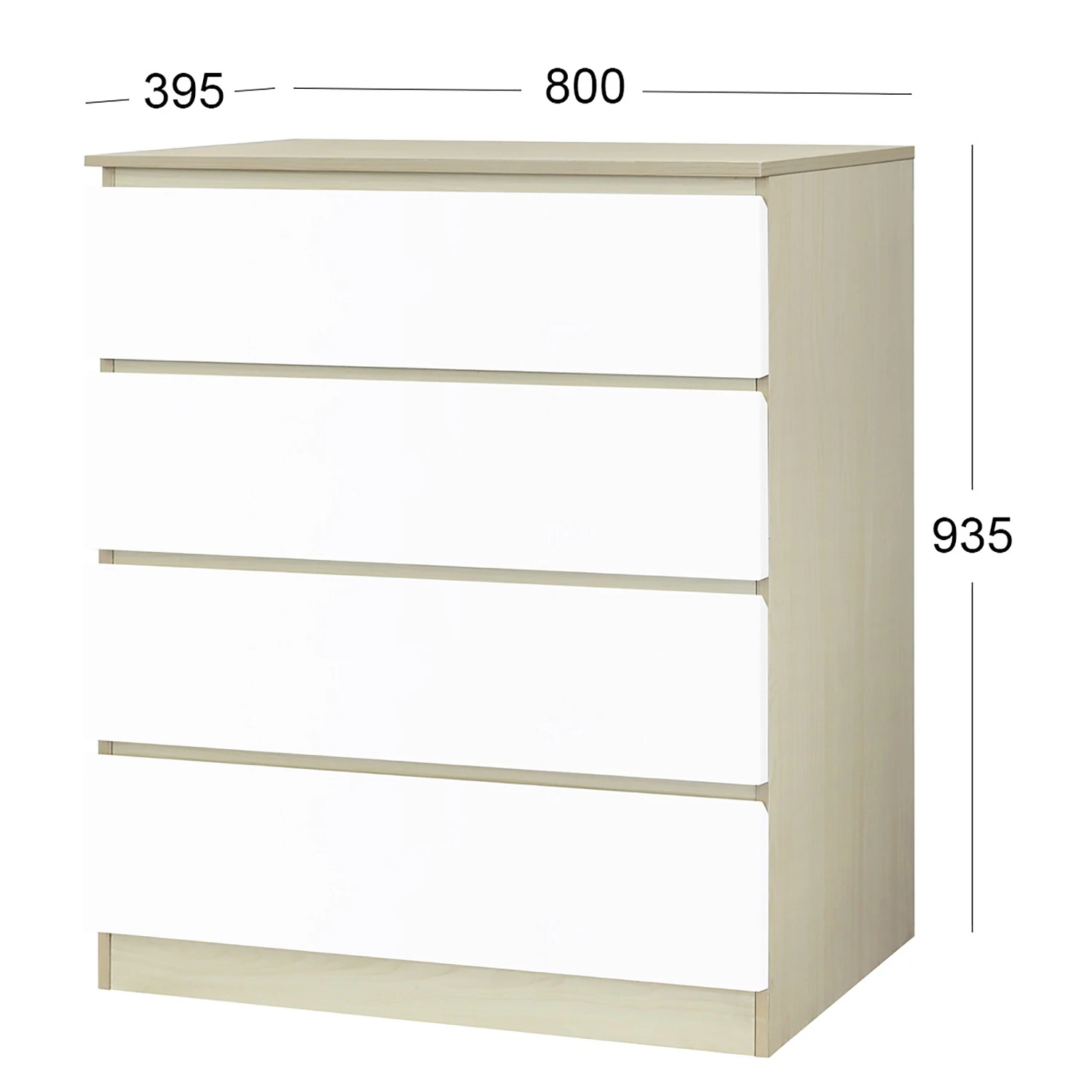 Norrwood Kommode Splendid Night - Hochglanz Weiß / Eiche Sonoma Dekor 7 Norrwood Kommode Splendid Night - Hochglanz Weiß / Eiche Sonoma Dekor – Bild 7