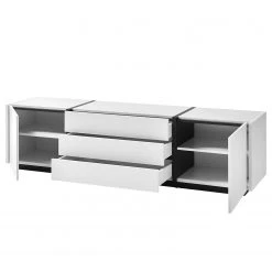 Loftscape Wohnwand Muuga I (4-teilig) - Weiß / Grau -Wohnzimmermöbel boutique en ligne 1000356496 220608 038 DETAILS P000000001000356496