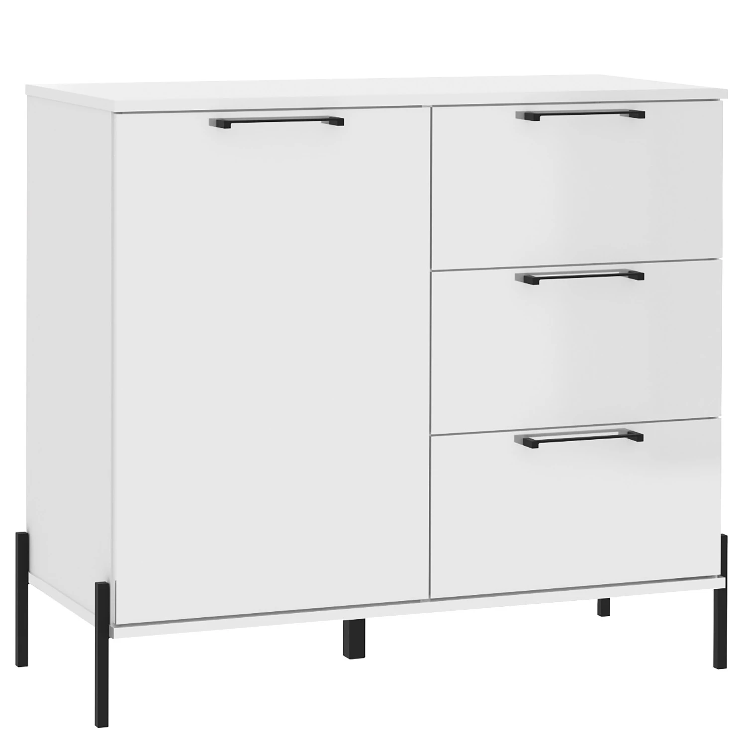 Loftscape Kommode Ozora - Hochglanz Weiß / Matt Weiß 1 Loftscape Kommode Ozora - Hochglanz Weiß / Matt Weiß
