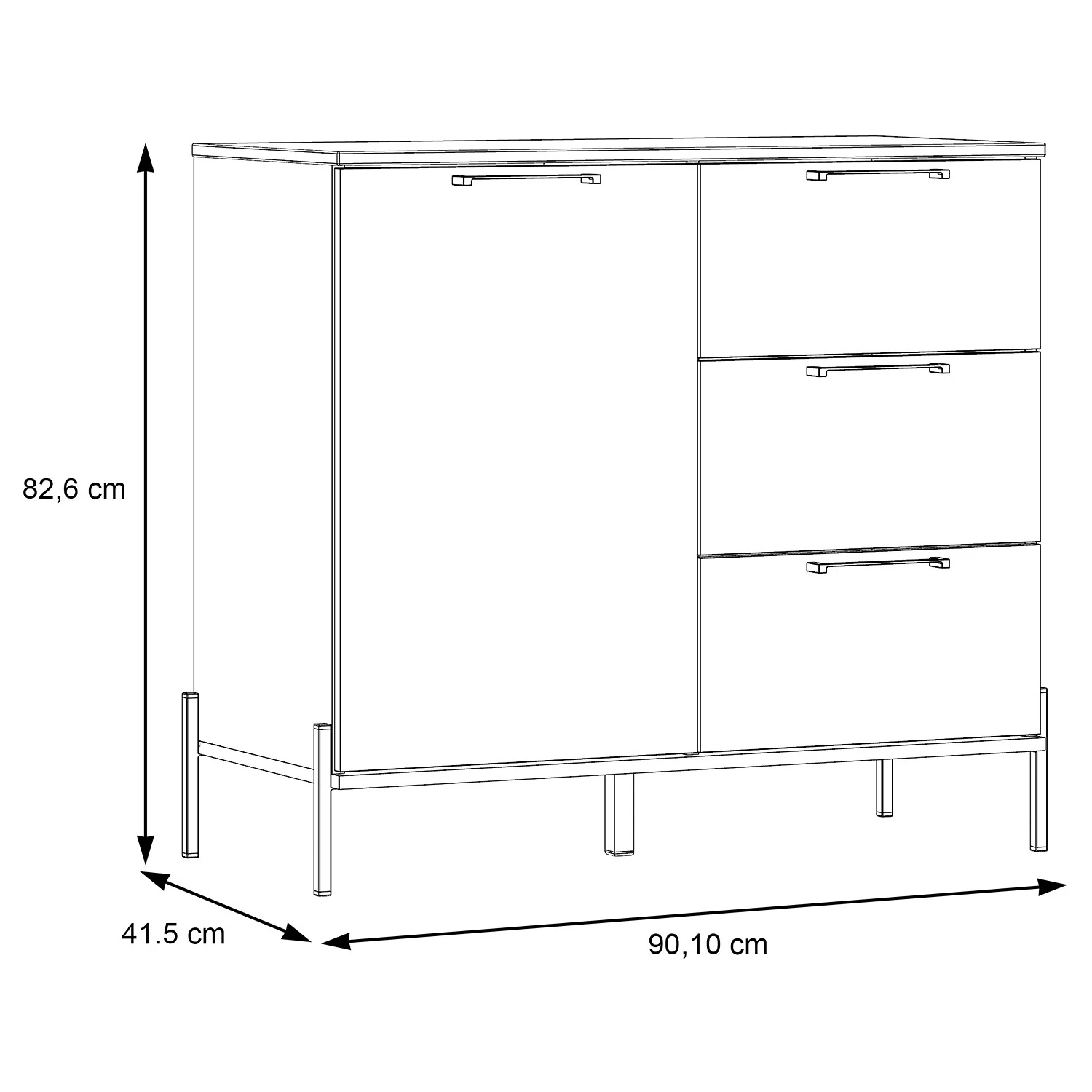 Loftscape Kommode Ozora - Hochglanz Weiß / Matt Weiß 6 Loftscape Kommode Ozora - Hochglanz Weiß / Matt Weiß – Bild 6
