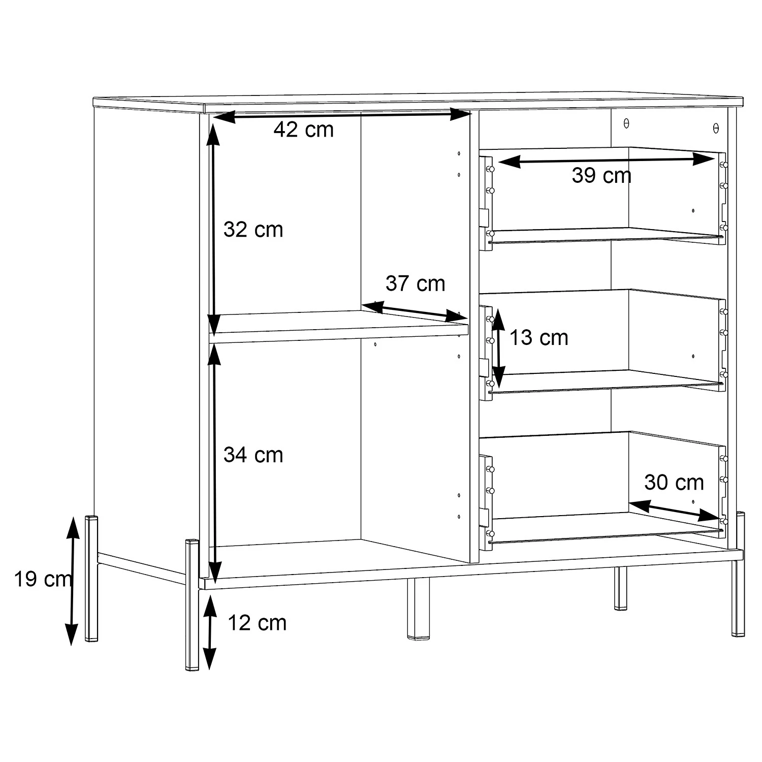 Loftscape Kommode Ozora - Hochglanz Weiß / Matt Weiß 7 Loftscape Kommode Ozora - Hochglanz Weiß / Matt Weiß – Bild 7