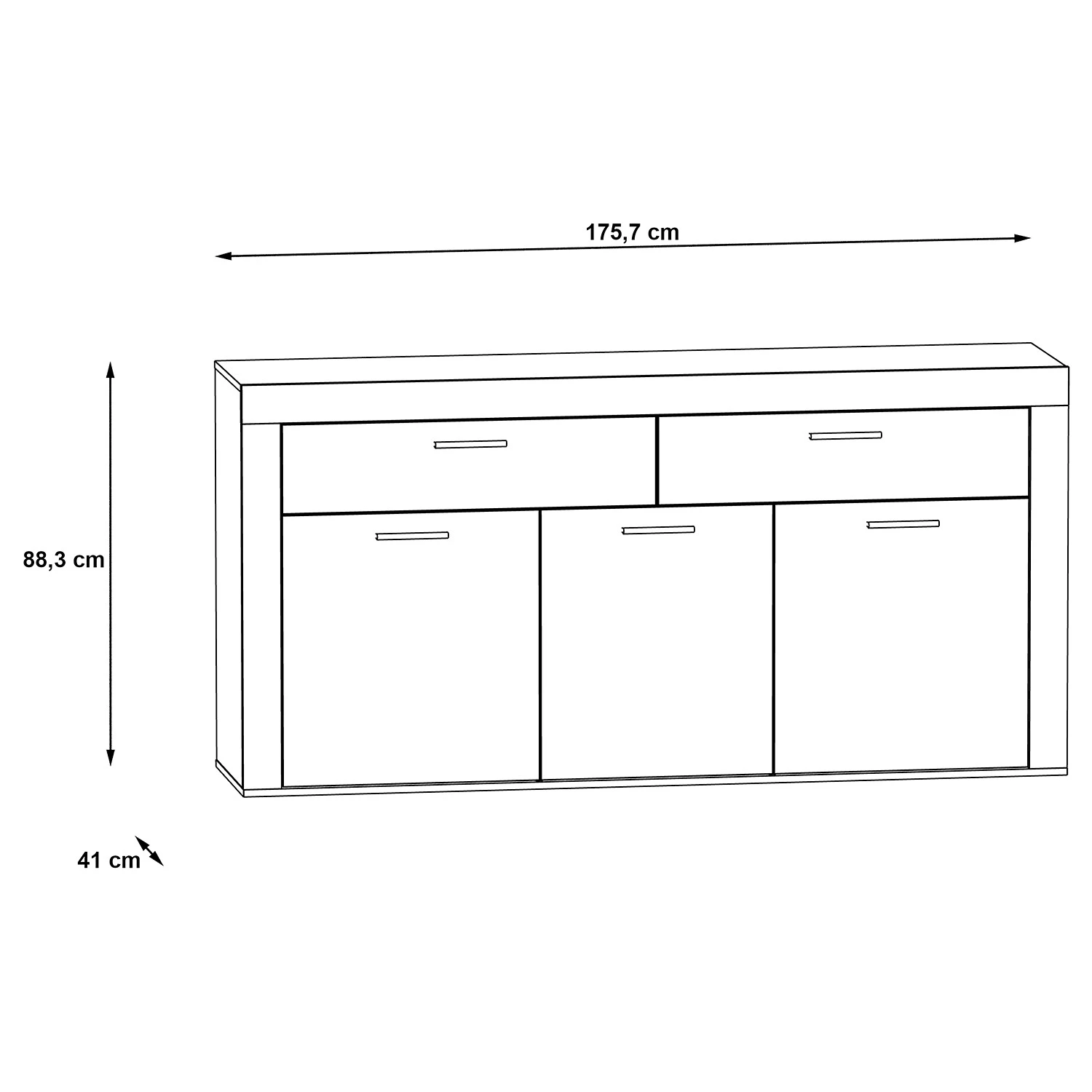 Red Living Sideboard Westcliffe - Altholz Dekor / Beton Dekor 6 Red Living Sideboard Westcliffe - Altholz Dekor / Beton Dekor – Bild 6