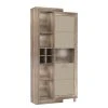 Loftscape Schrank Verdille - Hochglanz Beige / Eiche Antik Dekor