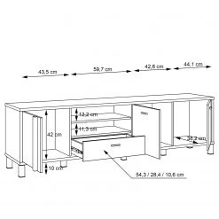 Red Living TV-Lowboard Vallegrande I - Kiefer Dekor -Wohnzimmermöbel boutique en ligne 1000356705 220603 501 SKETCH DETAILS P000000001000356705 sketch