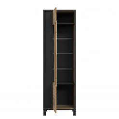 Red Living Standvitrine Vallegrande - Alpenkiefer Dekor / Schwarz -Wohnzimmermöbel boutique en ligne 1000356707 220603 031 DETAILS P000000001000356707