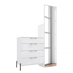 Loftscape Kompaktgarderobe Ozora - Hochglanz Weiß / Matt Weiß -Wohnzimmermöbel boutique en ligne 1000356710 220603 030 DETAILS P000000001000356710