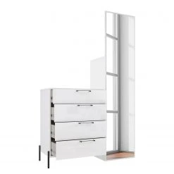 Loftscape Kompaktgarderobe Ozora - Hochglanz Weiß / Matt Weiß -Wohnzimmermöbel boutique en ligne 1000356710 220603 032 DETAILS P000000001000356710
