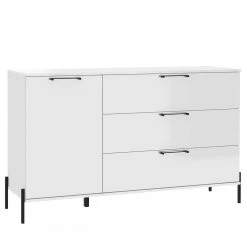 Loftscape Sideboard Ozora I - Hochglanz Weiß / Matt Weiß