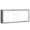 Loftscape Sideboard Solidus Par - Weiß / Beton Dekor
