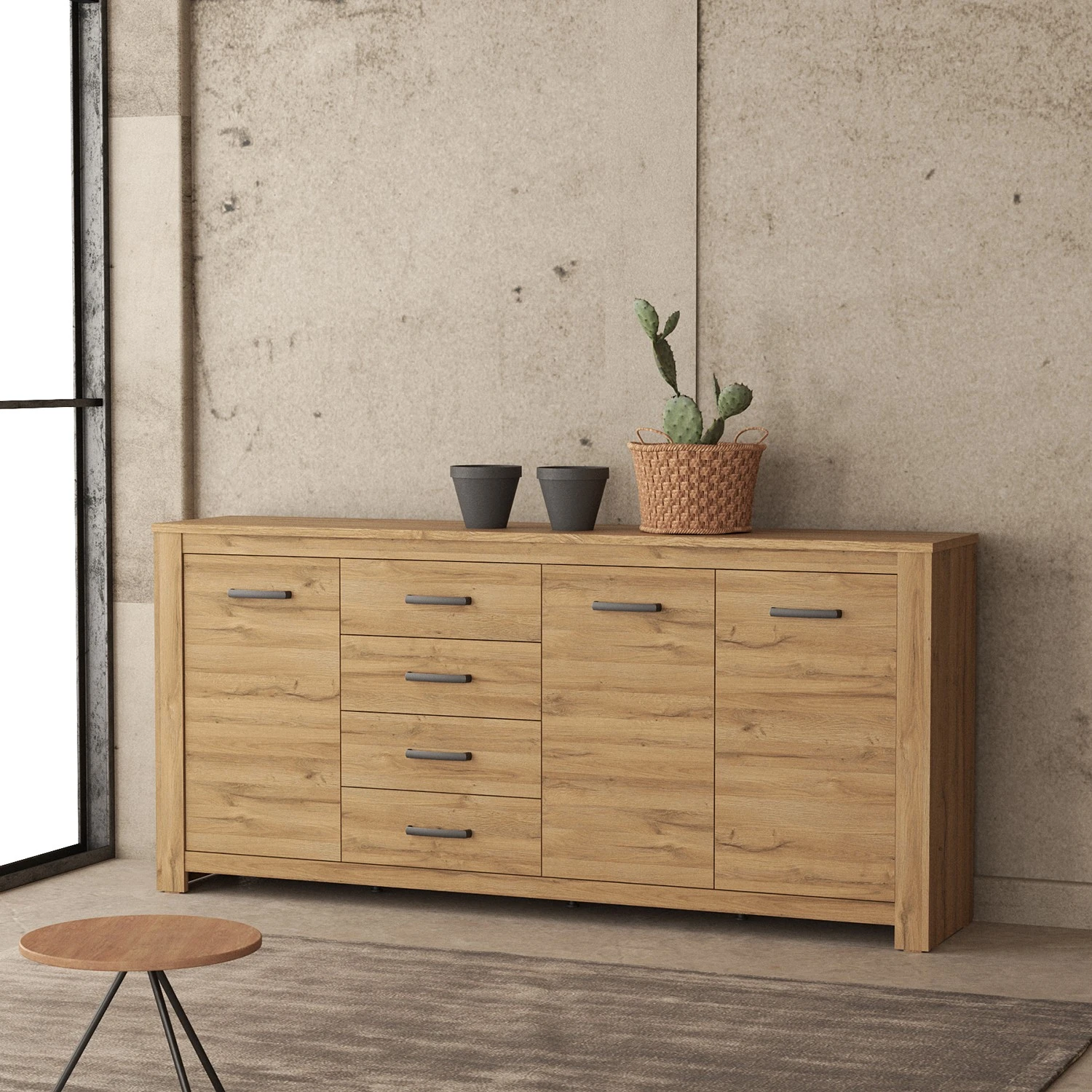 Loftscape Sideboard Verolme II - Eiche Dekor 2 Loftscape Sideboard Verolme II - Eiche Dekor – Bild 2