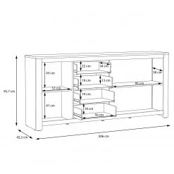 Loftscape Sideboard Verolme II - Eiche Dekor 9 Loftscape Sideboard Verolme II - Eiche Dekor -Wohnzimmermöbel boutique en ligne 1000356728 220603 501 SKETCH DETAILS P000000001000356728 sketch