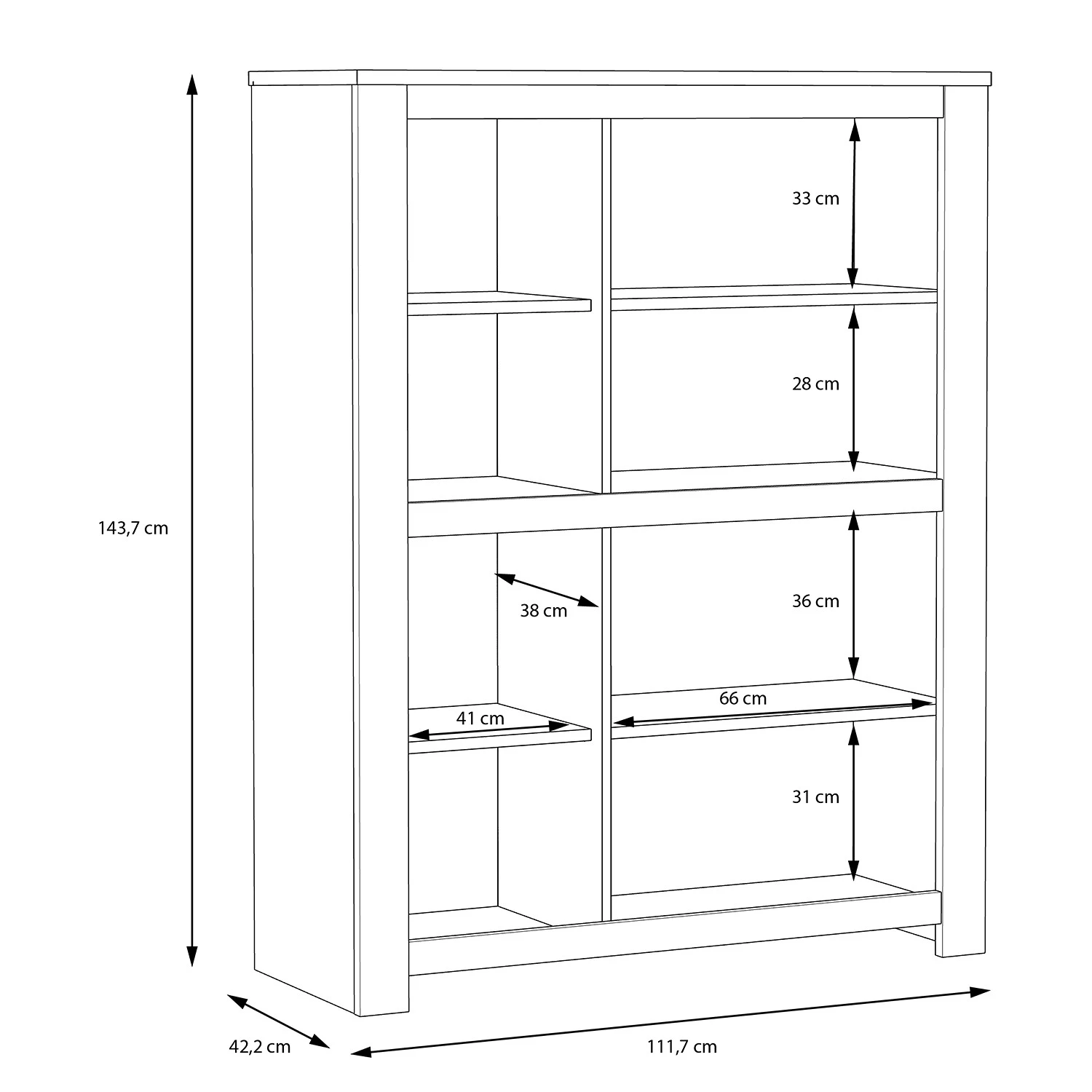 Loftscape Highboard Verolme I - Eiche Dekor 6 Loftscape Highboard Verolme I - Eiche Dekor – Bild 6