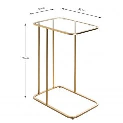 Loftscape Beistelltisch Sabugal - Glas / Metall - Gold -Wohnzimmermöbel boutique en ligne 1000356853 220609 500 SKETCH DETAILS P000000001000356853 sketch