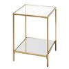 Loftscape Beistelltisch Pag III - Glas / Metall - Gold