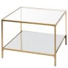 Loftscape Beistelltisch Pag I - Glas / Metall - Gold