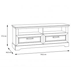 Ridgevalley TV-Lowboard New Dessa - Kiefer Weiß Dekor -Wohnzimmermöbel boutique en ligne 1000357997 220616 500 SKETCH DETAILS P000000001000357997 sketch