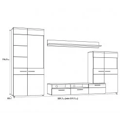 Loftscape Wohnwand Taradale (4-teilig) - Inkl. Beleuchtung - Eiche Sonoma Dekor 16 Loftscape Wohnwand Taradale (4-teilig) - Inkl. Beleuchtung - Eiche Sonoma Dekor -Wohnzimmermöbel boutique en ligne 1000357998 220616 500 SKETCH DETAILS P000000001000357998 sketch