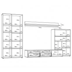 Loftscape Wohnwand Taradale (4-teilig) - Inkl. Beleuchtung - Eiche Sonoma Dekor 17 Loftscape Wohnwand Taradale (4-teilig) - Inkl. Beleuchtung - Eiche Sonoma Dekor -Wohnzimmermöbel boutique en ligne 1000357998 220616 501 SKETCH DETAILS P000000001000357998 sketch
