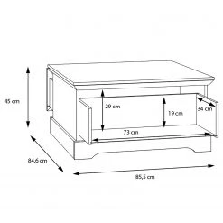 Ridgevalley Couchtisch New Dessa - Kiefer Weiß Dekor -Wohnzimmermöbel boutique en ligne 1000358001 220616 501 SKETCH DETAILS P000000001000358001 sketch