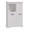 Ridgevalley Highboard New Dessa I - Kiefer Weiß Dekor