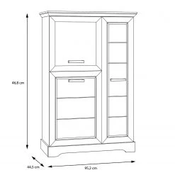 Ridgevalley Highboard New Dessa I - Kiefer Weiß Dekor 16 Ridgevalley Highboard New Dessa I - Kiefer Weiß Dekor -Wohnzimmermöbel boutique en ligne 1000358003 220616 500 SKETCH DETAILS P000000001000358003 sketch