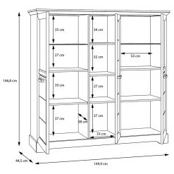 Ridgevalley Highboard New Dessa II - Kiefer Weiß Dekor 17 Ridgevalley Highboard New Dessa II - Kiefer Weiß Dekor -Wohnzimmermöbel boutique en ligne 1000358004 220616 501 SKETCH DETAILS P000000001000358004 sketch