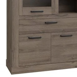 Loftscape Vitrinenchrank Temuco - Eiche Dunkel Dekor 9 Loftscape Vitrinenchrank Temuco - Eiche Dunkel Dekor -Wohnzimmermöbel boutique en ligne 1000358006 220616 051 DETAILS P000000001000358006