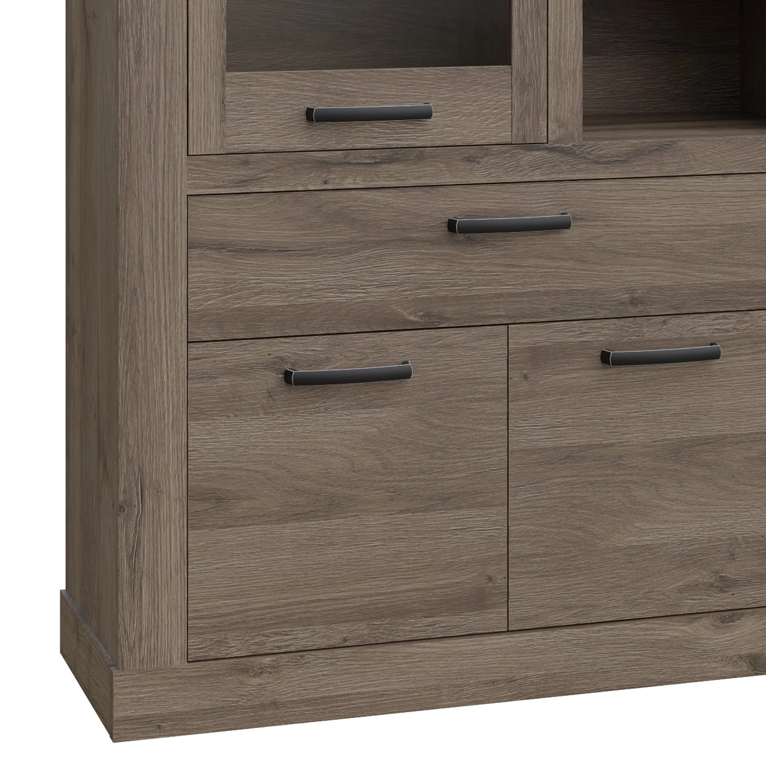 Loftscape Vitrinenchrank Temuco - Eiche Dunkel Dekor 5 Loftscape Vitrinenchrank Temuco - Eiche Dunkel Dekor – Bild 5