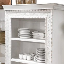 Ridgevalley Regal Missoula - Mango massiv - Vintage Weiß -Wohnzimmermöbel boutique en ligne 1000359909 220624 030 DETAILS P000000001000359909