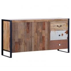 Red Living Sideboard Vallentuna - Mango massiv / Metall - Mango / Schwarz