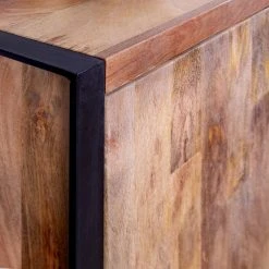 Red Living Sideboard Vallentuna - Mango massiv / Metall - Mango / Schwarz 19 Red Living Sideboard Vallentuna - Mango massiv / Metall - Mango / Schwarz -Wohnzimmermöbel boutique en ligne 1000359913 220621 040 DETAILS P000000001000359913