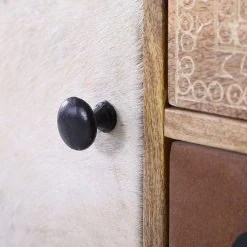 Red Living Kommode Vallentuna - Mango massiv / Metall - Mango / Schwarz -Wohnzimmermöbel boutique en ligne 1000359916 220621 045 DETAILS P000000001000359916