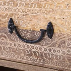 Red Living Kommode Vallentuna - Mango massiv / Metall - Mango / Schwarz -Wohnzimmermöbel boutique en ligne 1000359916 220621 055 DETAILS P000000001000359916