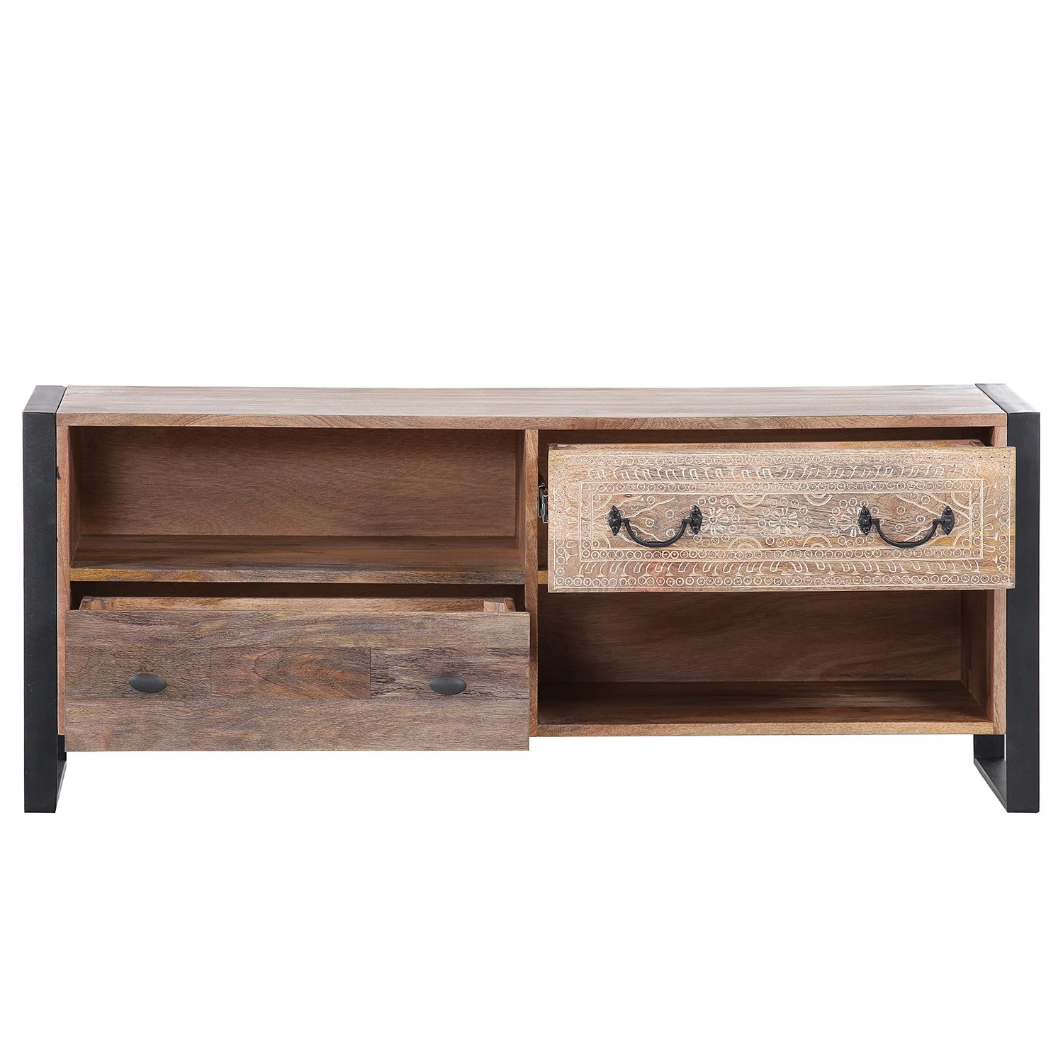 Red Living TV-Lowboard Vallentuna - Mango massiv / Metall - Mango / Schwarz 4 Red Living TV-Lowboard Vallentuna - Mango massiv / Metall - Mango / Schwarz – Bild 4