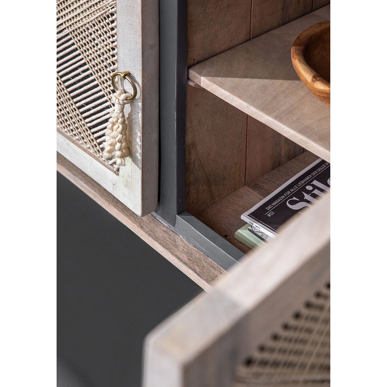 Ridgevalley Sideboard Lumby II - Mango massiv - Mango Hell / Grau 6 Ridgevalley Sideboard Lumby II - Mango massiv - Mango Hell / Grau – Bild 6