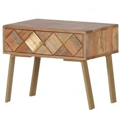 Naturoo Beistelltisch Yearby - Mango massiv - Mango / Gold