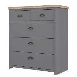 Loftscape Kommode Lanot - Anthrazit / Eiche Sonoma