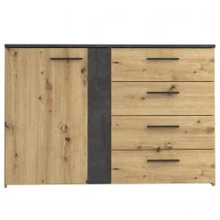 Loftscape Kommode Lucy - Eiche Artisan Dekor / Dunkelgrau Betonoptik -Wohnzimmermöbel boutique en ligne 1000361665 220826 041 DETAILS P000000001000361665