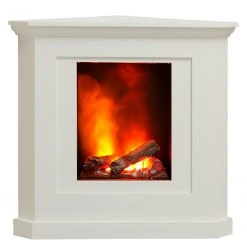Loftscape Elektro-Eckkamin Alborg - Brilliantweiß