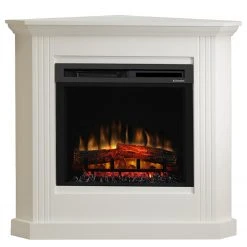 Ridgevalley Elektro-Eckkamin Bergen - Brilliantweiß