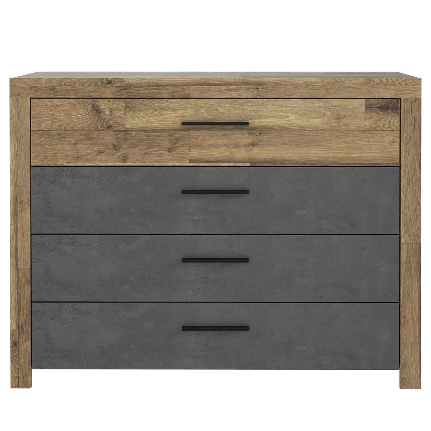 Loftscape Sideboard Rye - Stabeiche Dekor/Betonoptik Dunkelgrau 4 Loftscape Sideboard Rye - Stabeiche Dekor/Betonoptik Dunkelgrau – Bild 4