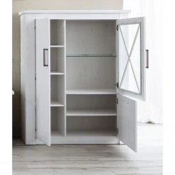 Trendteam Highboard Georgia - Pinie Weiß Dekor -Wohnzimmermöbel boutique en ligne 1000362855 220623 022 MOOD DETAILS P000000001000362855 mood