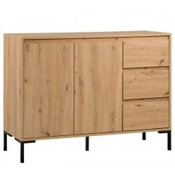 Loftscape Kommode Brochet II - Eiche Dekor / Schwarz -Wohnzimmermöbel boutique en ligne 1000363050 220704 038 DETAILS P000000001000363050