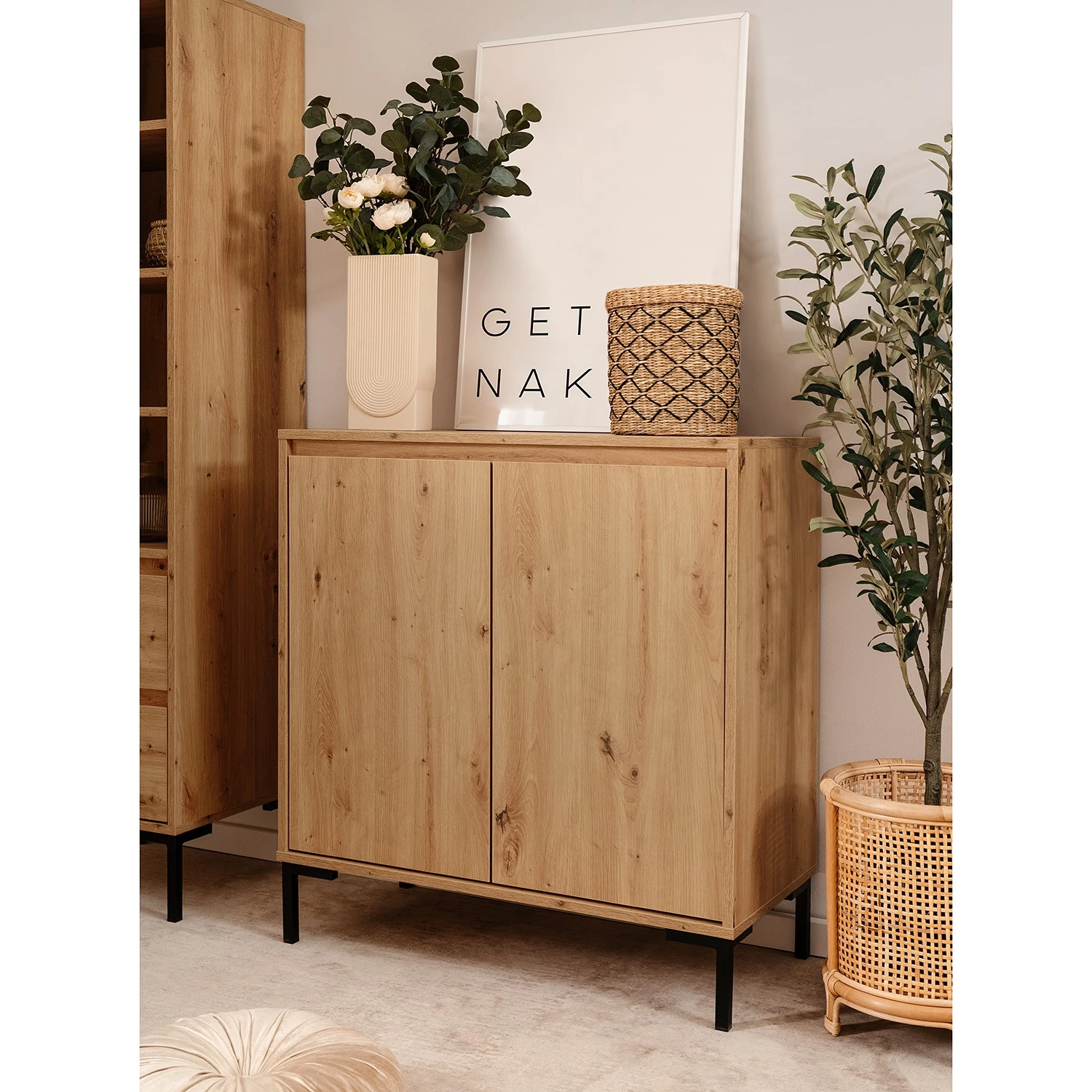 Loftscape Kommode Brochet I - Eiche Dekor / Schwarz 3 Loftscape Kommode Brochet I - Eiche Dekor / Schwarz – Bild 3