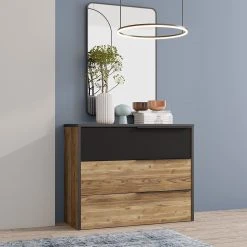 Loftscape Kommode Huy - Aplenkiefer Dekor / Schwarz -Wohnzimmermöbel boutique en ligne 1000363079 220819 020 MOOD DETAILS P000000001000363079 mood