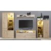 Trendteam Wohnwand Echo (4-teilig) - Inkl. Beleuchtung - Eiche Artisan Dekor