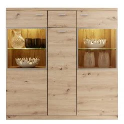 Trendteam Highboard Echo II - Inkl. Beleuchtung - Eiche Artisan Dekor -Wohnzimmermöbel boutique en ligne 1000363619 220802 030 DETAILS P000000001000363619